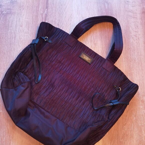 90s HUGE Victoria's Secret Tote Bag Zippered Black Trendy - Picture 4 of 8